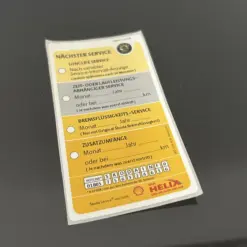 SKODA Serviceaufkleber Inspektionsaufkleber Kundendienst Ölwechsel original SKODA