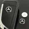 1x für MERCEDES 14mm Schlüsselemblem an Gehäuse glänzend schwarz Schlüssellogo Emblem Schriftzug LOGO Stern
