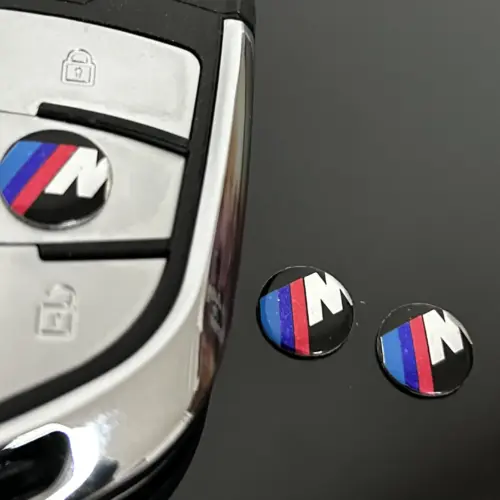 2x für BMW Aufkleber 11mm M-Modell Schlüssellogo Emblem Schriftzug in Aluminium 1 3 5 6er 7 und X Modelle auch bei anderen – Bild 4