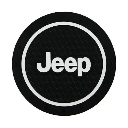 2x für JEEP Getränkehalter Einsatz Emblem Matte Antirutsch Flascheneinsatz Cup – Bild 4
