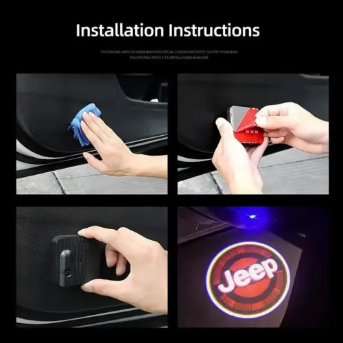 2x NEU für den JEEP Ghost Shadow Light 2x LED Türlicht Projektoren Lampen Beleuchtung – Bild 6
