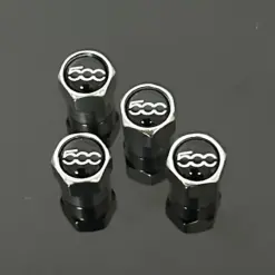 4x Ventilkappen FIAT 500 595 695 EDELSTAHL Logo Reifen Kappen Reifenventilkappe Deckel CAP Venti – Bild 3