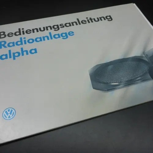 ALPHA VW Betriebsanleitung Handbuch Radio alpha Alpha 1993 Bedienungsanleitung