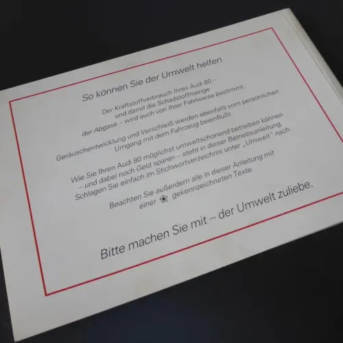 Audi 80 B4 Betriebsanleitungab `91 Bedienungsanleitung Anleitung Wartung Service – Ansicht 7