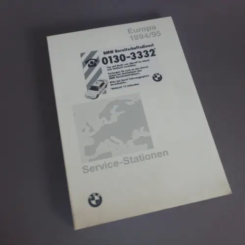 BMW Service-Stationen Übersicht Europa 1994/95