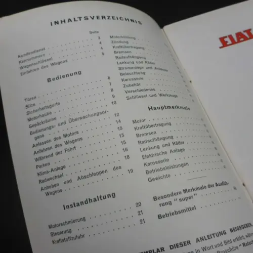 FIAT 850 super Betriebsanleitung 04/1965 Bedienungsanleitung Anleitung Wartung – Bild 4