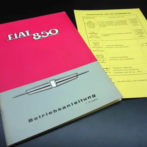FIAT 850 super Betriebsanleitung 04/1965 Bedienungsanleitung Anleitung Wartung