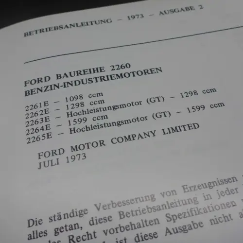 FORD 1,1 + 2,0 + 1,6 Liter GT Betriebsanleitung Kundendienst Wartung Service 73 – Bild 3