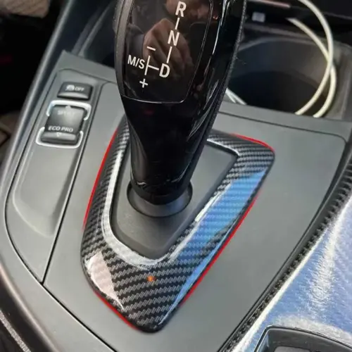 für BMW Kohlefaser/Carbon Design Mittelkonsole Schalthebel Platte Abdeckung Blende F21 F20 F22 F23 F30 F31 F34 F33 F35 F36 – Bild 4