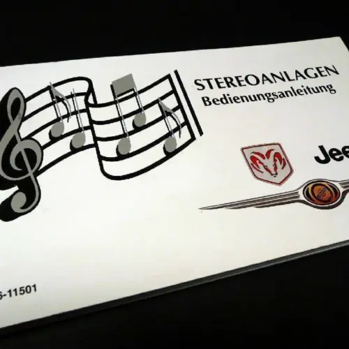 Jeep Radio Stereoanlagen Bedienungsanleitung ORIGINAL Gebrauchsanleitung Dodge