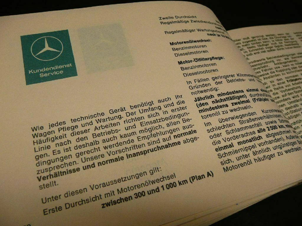 Mercedes Benz W115/8 Wartungspläne Serviceheft Inspektionsheft Kundendienstheft – Bild 9