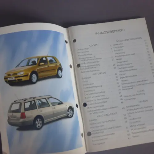 Alternative view of VW GOLF 4 NEU ORIGINAL Bedienungsanleitung ab 1997 Bordbuch Anleitung Bedienung