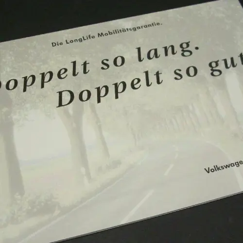 VW ORIGINAL Werbeheft aus 07/2000 LongLife Mobilitätsgarantie Werbung Volkswagen